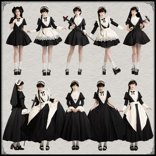 修道女風クラシカルメイドワンピースセット