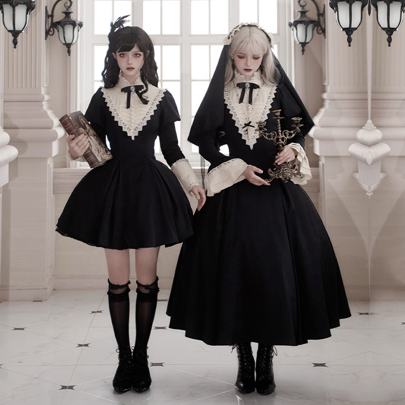 修道女風クラシカルメイドワンピースセット