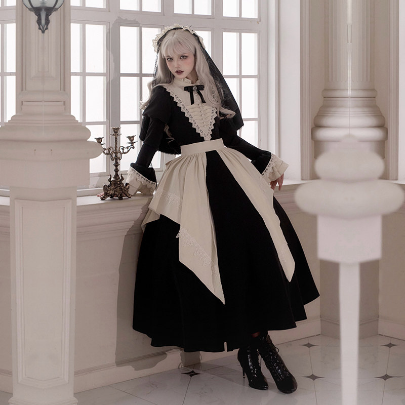 修道女風クラシカルメイドワンピースセット