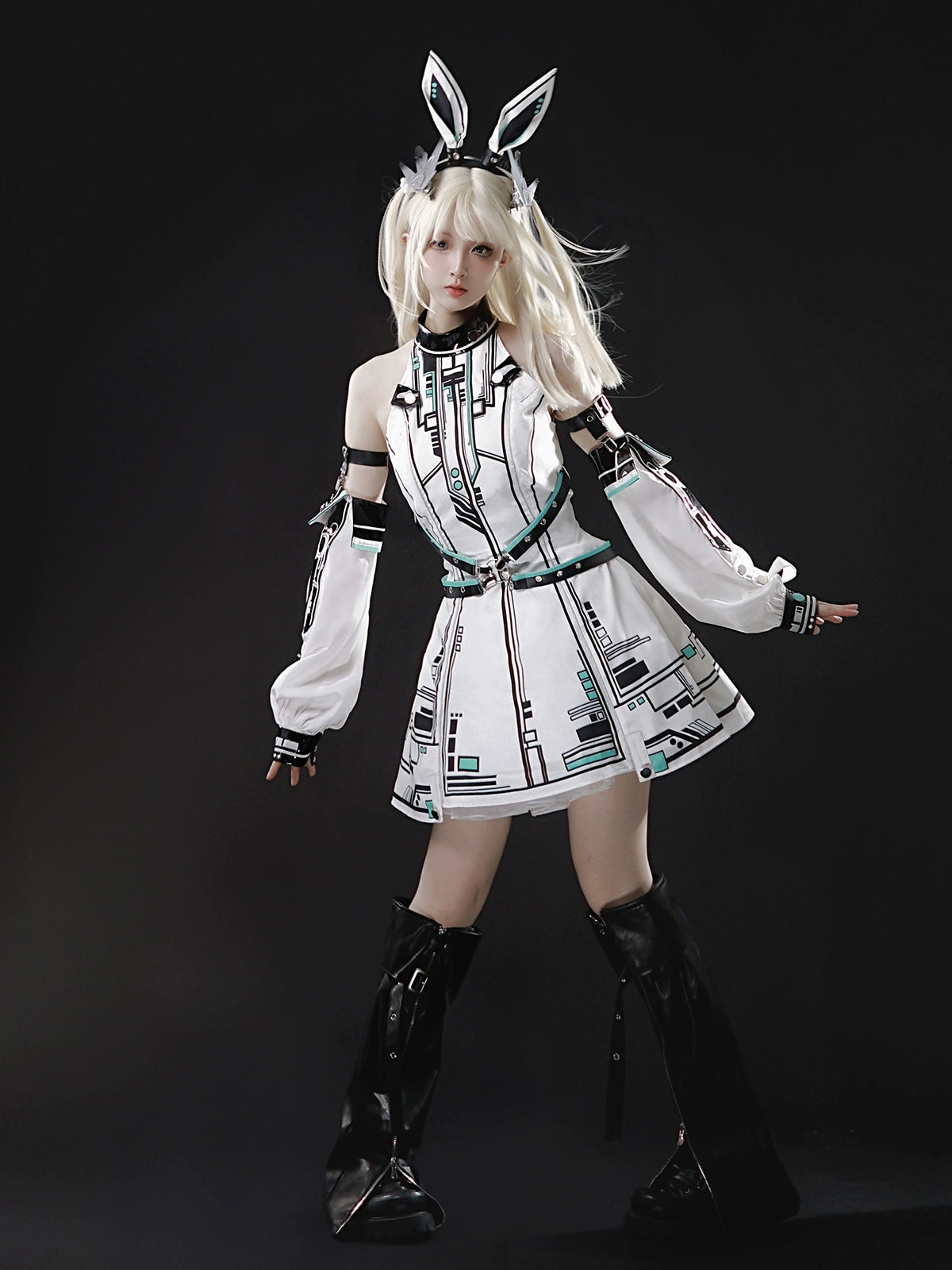 Y3K未来の戦乙女 – メカプリントロリィタセットアップ – 個性的