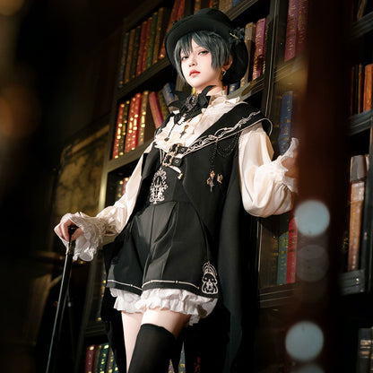 夜を解く、皇子系ロリィタ ゴシック探偵の装い　
