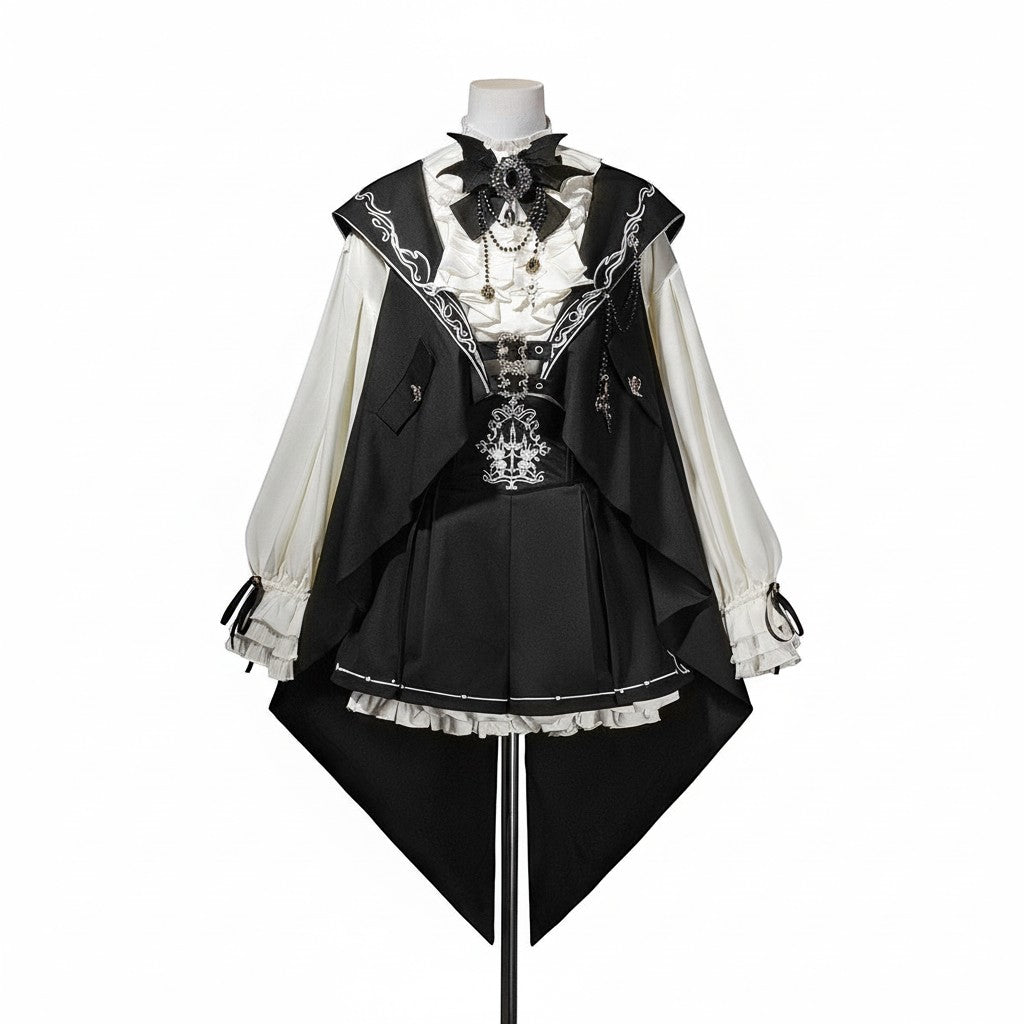 夜を解く、皇子系ロリィタ ゴシック探偵の装い　