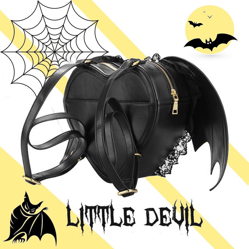 bat wing mini backpack A causative-style black winged bat mini rucksack. – 個性的なファッション通販 Grimoire