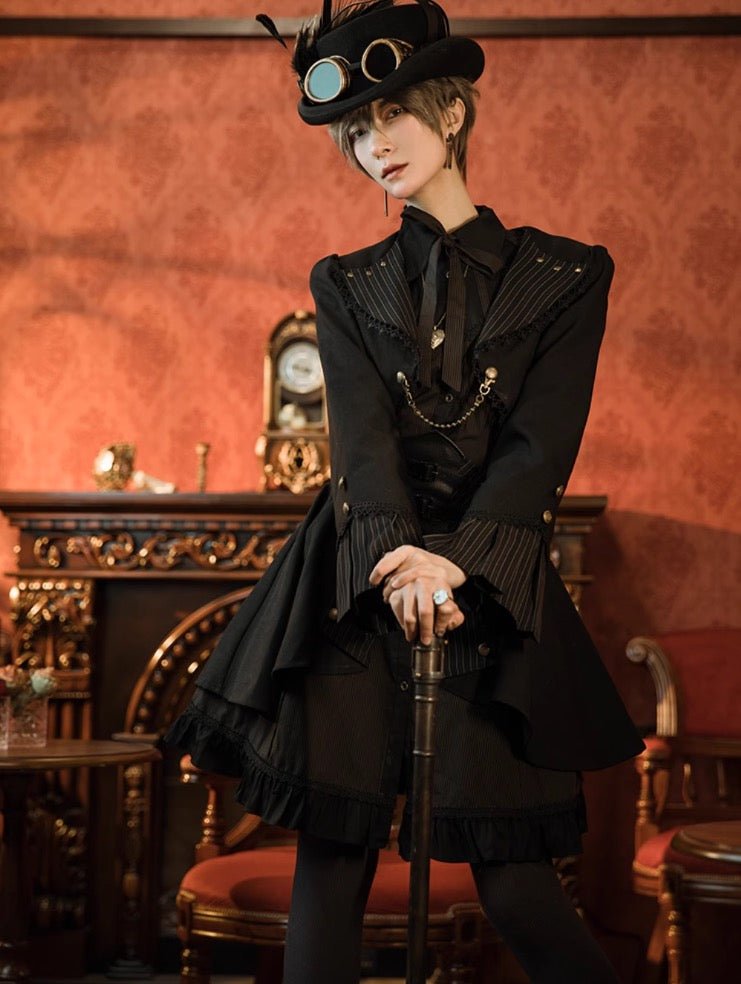 steampunk] スチームパンク ストライプ使いショートジャケット – 個性