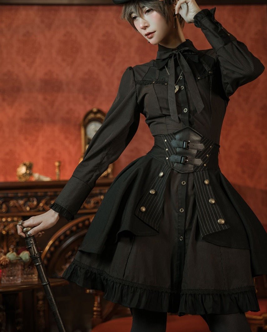 steampunk] スチームパンク ストライプ使いショートジャケット – 個性